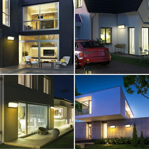 Ulkoseinävalaisin, 18W moderni ulkoseinävalaisin, IP65 vedenpitävä LED-ulkovalaisin, ulkovalaistukseen, ulkopuutarhan terassille, polulle, terassille,