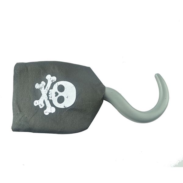 4 stykker pirat kroker i fleece og plast