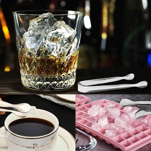 4 stk. isterntang sukkertang, mini serveringstang, rustfrit stål tang lille køkkentang til te-selskab kaffebar
