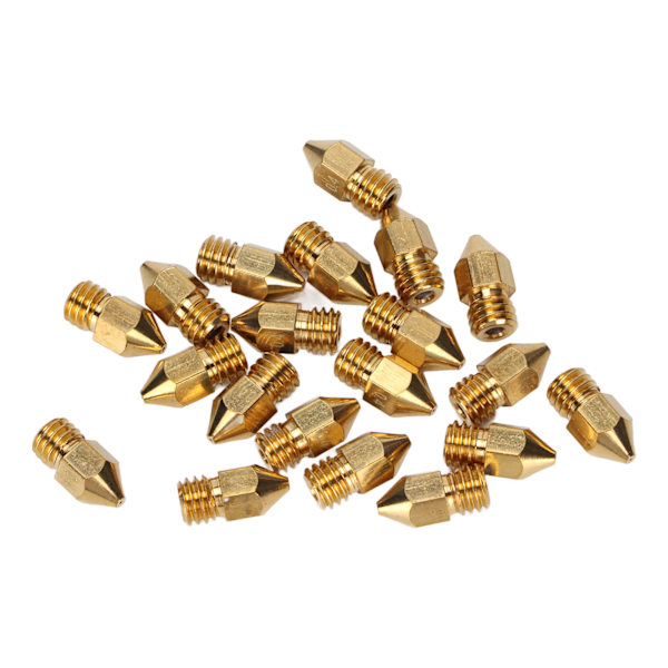 20 stk. MK8 dysekit 1,75 mm M6 gevind polerede ekstruderdyse med opbevaringsboks til 3D-printerudskiftning 0,4 mm