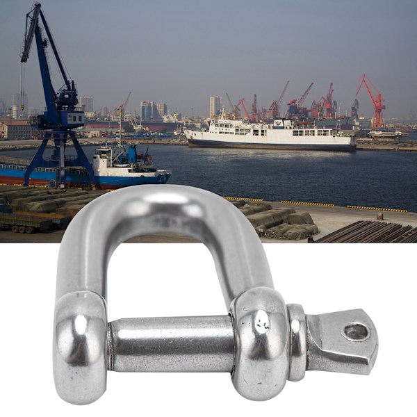 Screw Pin Anchor Shackle Stainless Steel DShaped Bow Shackle for Chains Outdoor Camping Survival Rope(M5 )