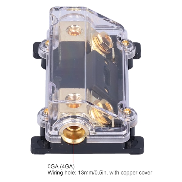0/2/4 Gauge AWG Säkringshållare 1 In 1 Ut Inline ANL Block med 100A Säkring för Bil Båt Ljud