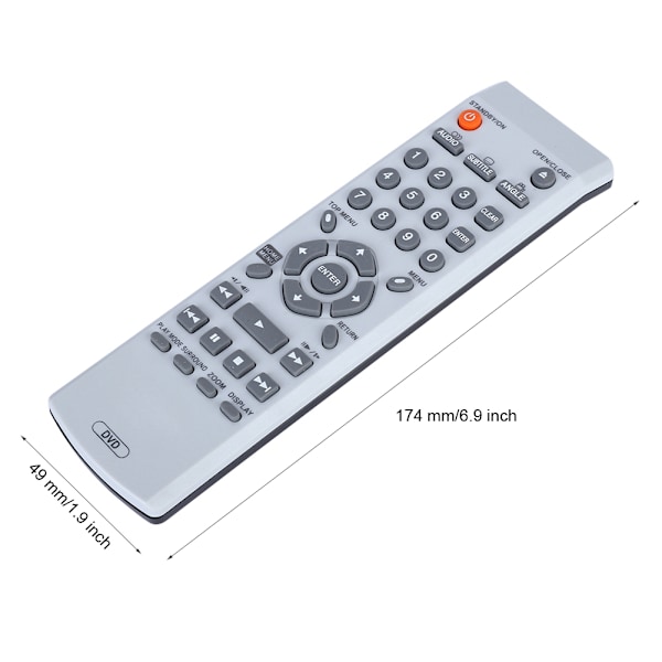 Universal DVD-fjärrkontroll Smart Remote Controller för Pioneer RM-D761, Vit