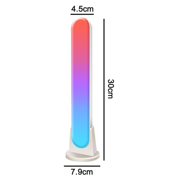 Smart RGB LED-lysstang, omgivelseslys, lampefot, egnet