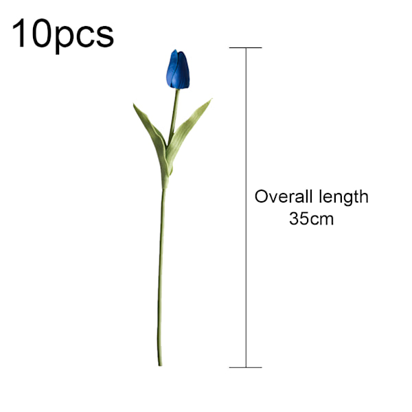 10 stk. PU kunstige tulipaner ægte touch kunstige blomsterarrangement