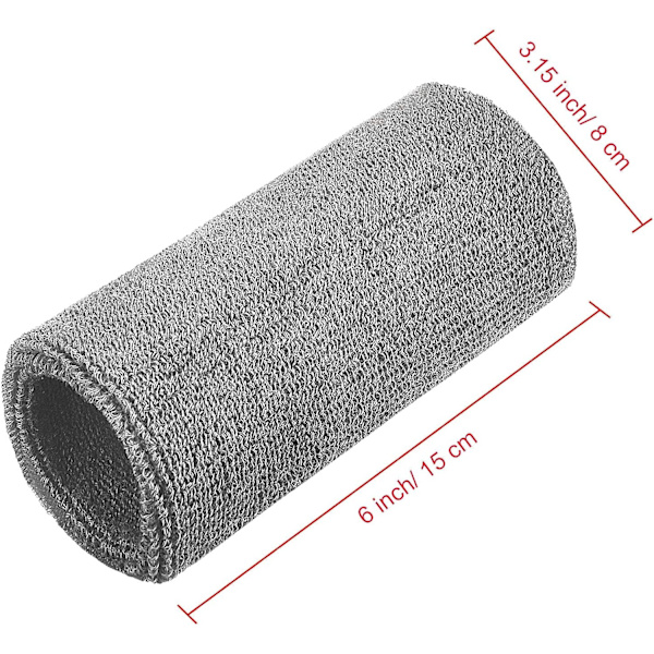 6 st handledsskydd, främjar blodcirkulationen, grå, 8*15cm