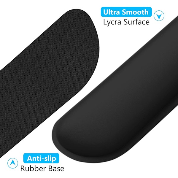Keyboard håndledsstøttepude, Memory Foam sæt håndledsstøttebeslag