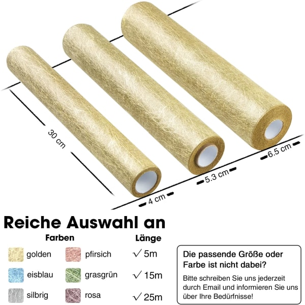 Pöytälista, polyesterikuiduista valmistettu uudelleenkäytettävä koristekangas, turvallinen pöytäjalka useissa väreissä koristeluun, 30cm x 25m, kultainen hääpöytä
