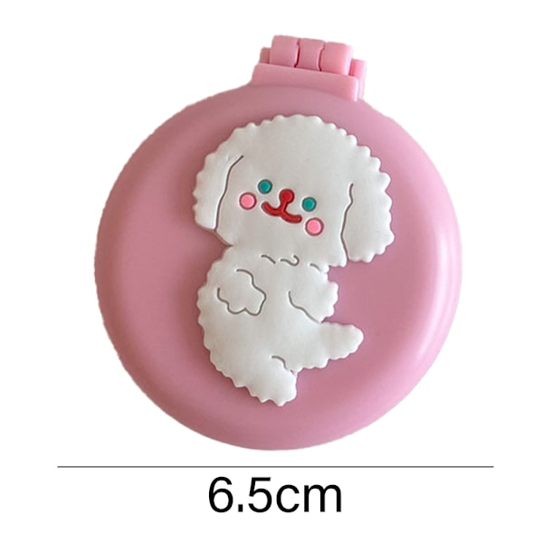 Suloinen Mini Pyöreä Hiusharja Taskukampa Peilillä
