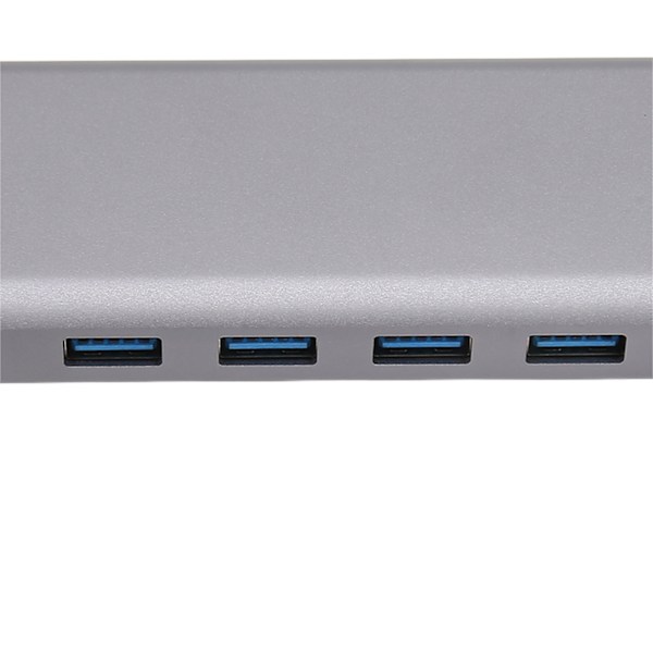 11-in-1 USB-C-keskitin, moniporttisovitin, 4xUSB3.0 HD 4K VGA RJ45 Ethernet PD -lataus 3,5 mm ääni USB-C-telakka-asema