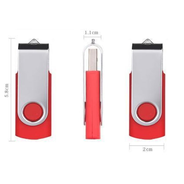 1. USB-muistitikku, 4 Gt, suuri tallennustila, satunnainen väri