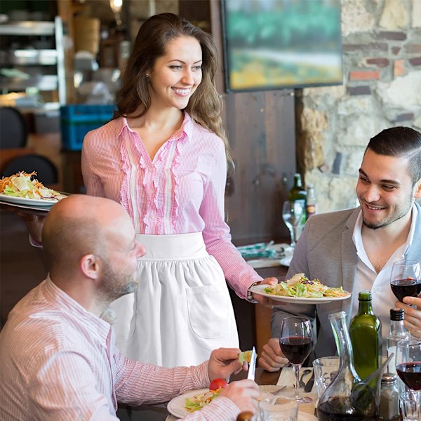 Midje-förkläde kök matlagning restaurang 100% bomull bistro halv
