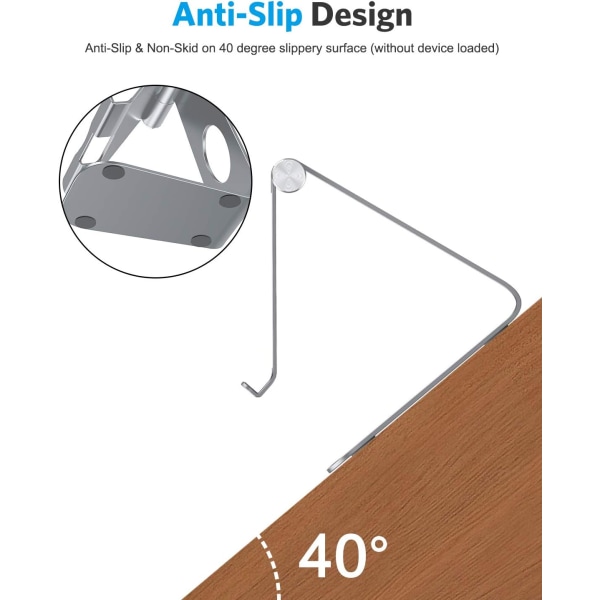 Hållare för surfplatta justerbar, iPad-ställ, skrivbords-aluminium