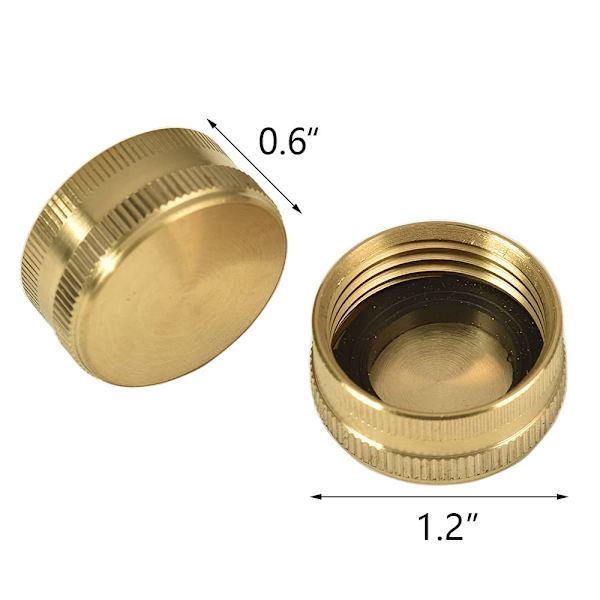 2-pakning 3/4\" messing hageslange endehetter med skiver