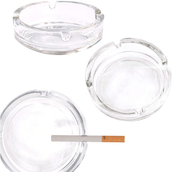 Glass Ashtrays for Cigarettes, Portable Decorative Modern