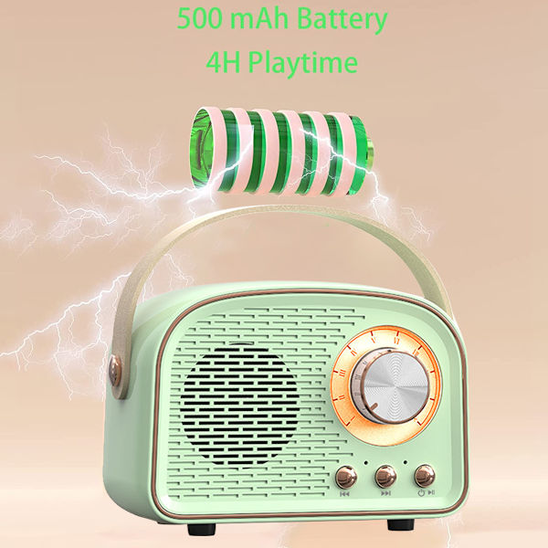 Retro Bluetooth-kaiutin, langaton vintage-kaiutin, ulkotilojen langaton kannettava Bluetooth-kaiutin