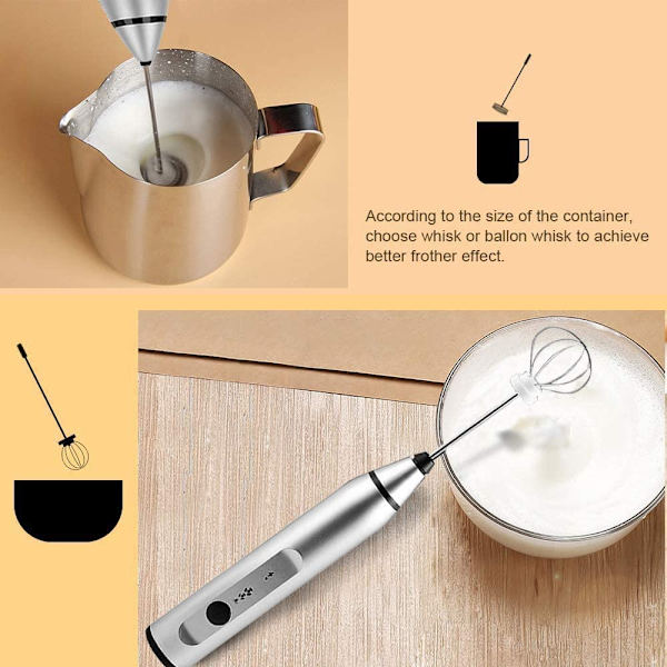 Melkeskummer, håndholdt kaffeskummer elektrisk skumprodusent