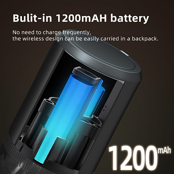 1 stk elektrisk kaffebønnekvern USB oppladbar hjem liten
