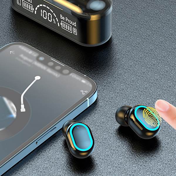 Langattomat nappikuulokkeet Bluetooth 5.2 - Langattomat kuulokkeet, korvanappikuulokkeet