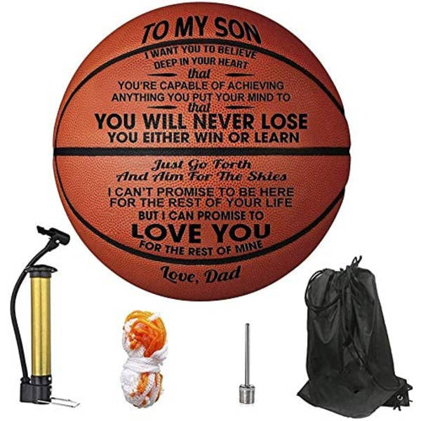 Gravert utendørs basketballgave, 29,5\" basketball