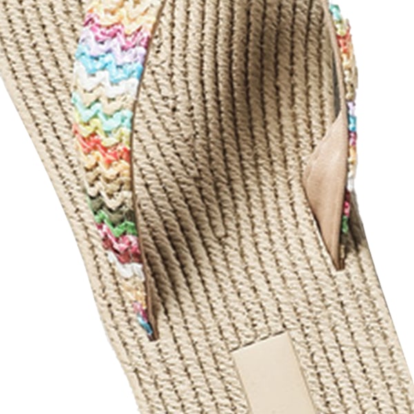 Sommarflip-flops för kvinnor Stabil klack Trendiga Bekväma Lätta Strandflip-flops Casual Sandaler för Semester Tunn 38