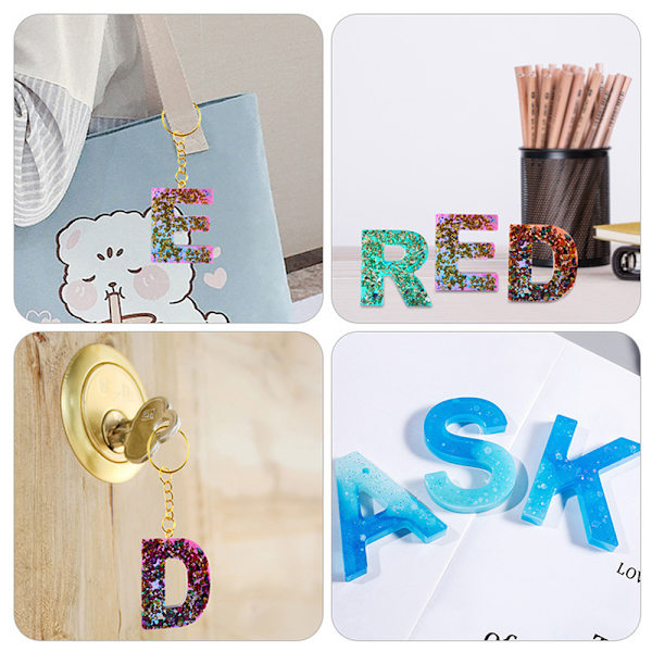 Alfabet Resinforme, Bogstavforme til Resin Støbning, til DIY