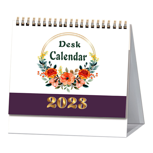Liten skrivebords kalender 2023, bruk til desember 2023, stående skrivebord