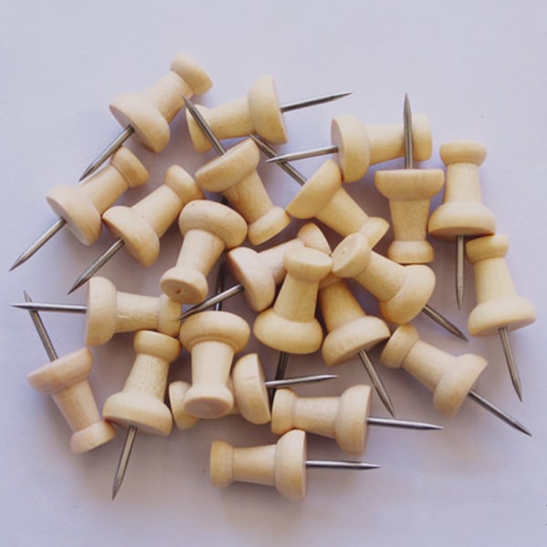 Tumstift - Standard Push Pins Stålspets och trä används