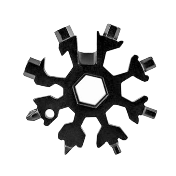 18-i-1 Snowflake Multi-verktyg, Rostfri Kompakt Bärbar black