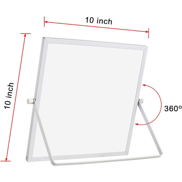 Liten torr raderbar whiteboard, magnetisk skrivbords whiteboard 10\" x