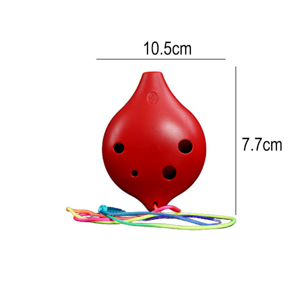 6-håls Alt C Plast Ocarina, Lämplig för Barn