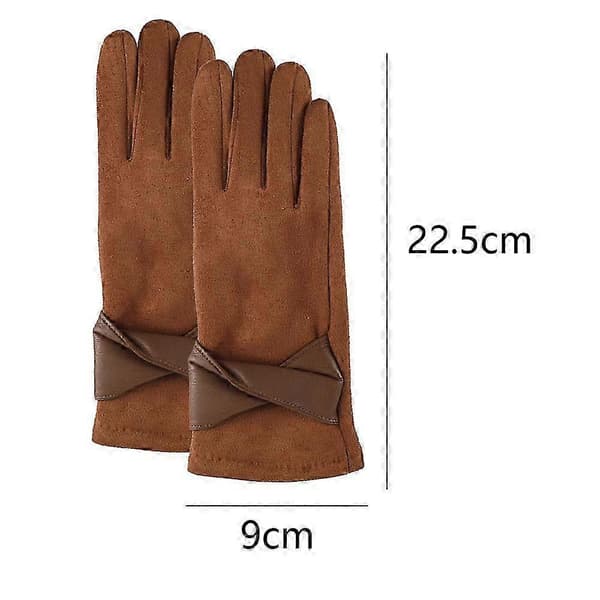Vinterhandskar för kvinnor, pekskärmsvinterhandskar med fleecefoder, varma och bekväma stickade handskar, vindtäta elastiska termiska handskar för kyla