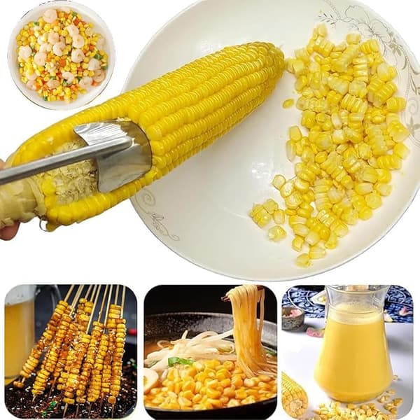 Easy Clean Corn Stripper New Corn Stripper 2025 Corn Remover with Wooden Handle Kitchen