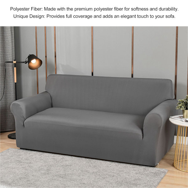Sofaovertræk Grå Sofaovertræk Elastisk Fuld Dækning Polyester Fiber Anti Slip Universal Sofa Beskytter til Sofa Sofa