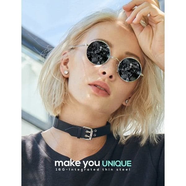 John Lennon -lasit miehille, pyöreät aurinkolasit, polarisoidut pyöreät