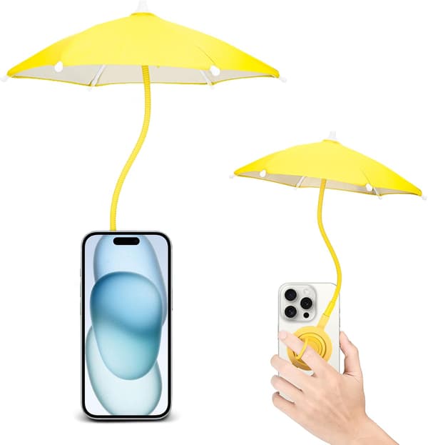 1 pc Magnetic Cell Phone Umbrella for Sun, Universal Cute Phone Sunshade with 360° Adjustable & Rotatable Ph