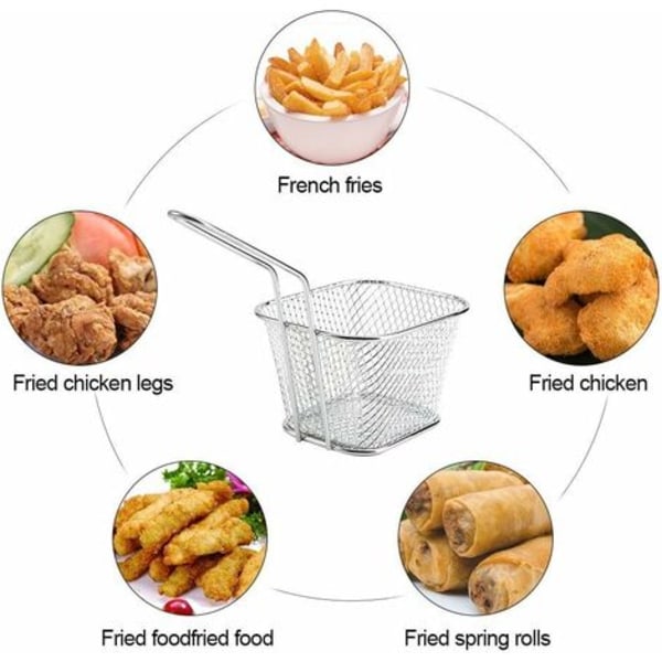 8/16/40 stk Mini Individuelle Runde Pommes Frites Korv i Rustfritt Stål