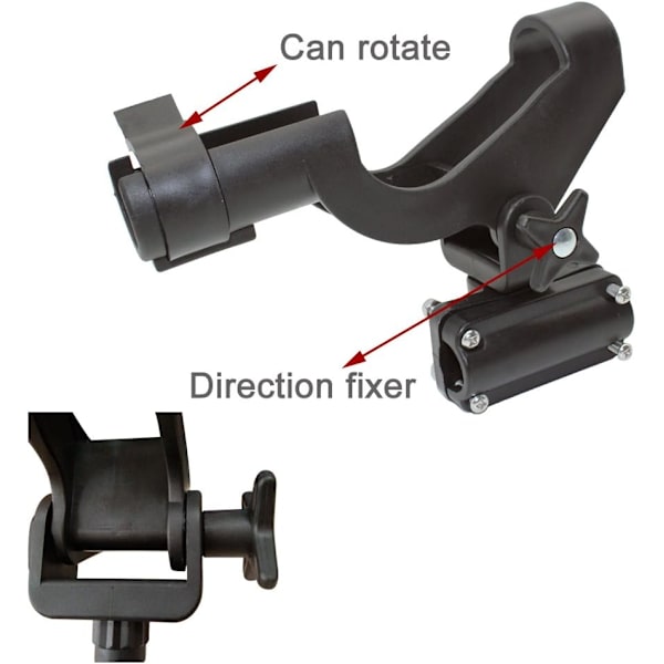 Fiske Power Lock Stang Holder med 2 Side Mounts Justerbar Båd Fiske Stang Holdere