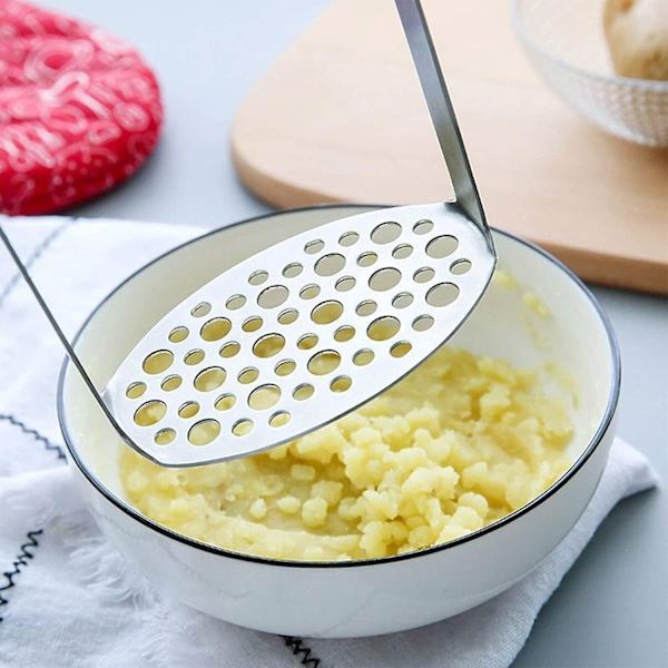 Kartoffelmoser i rustfrit stål med stærkt og fast håndtag,