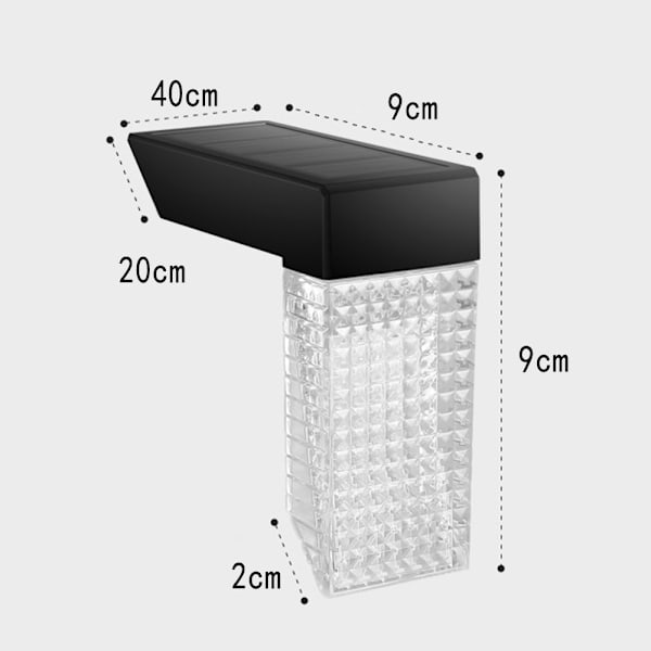 Solcelled drevslys utendørs med fargeskiftende LED-lys for veranda