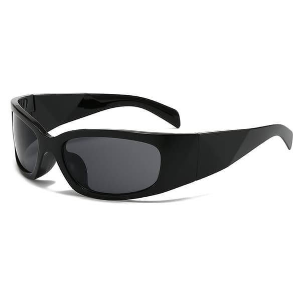 Super Dark Sunglasses | Biker Style | Wrap-around Frame