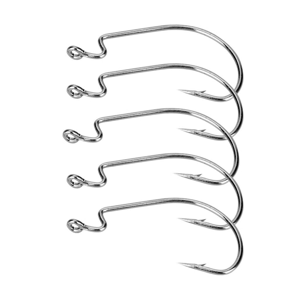 20 st Offset Fiske krok Crank Mask Svart Nickel Fiske Tillbehör Verktyg 3/0