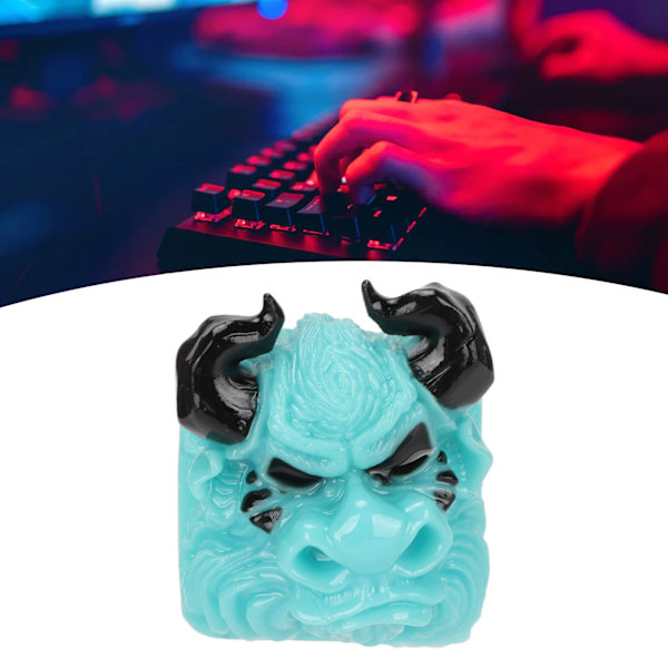 Anpassade Tangentbordstoppar Handgjorda Ko-mönster OEM R4 Gaming Resin Mekaniska Tangentbordstoppar för Cherry MX-brytare Blå