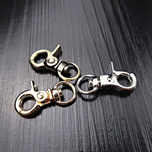 12 st 3 Färger DIY Handväska Tillverkning Hummer Spännen Zink Legering Klämmor Hook Tillbehör