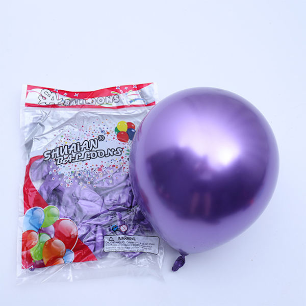 Chrome metalliske ballonger 50 stk 12 tommers tykke lateksballonger