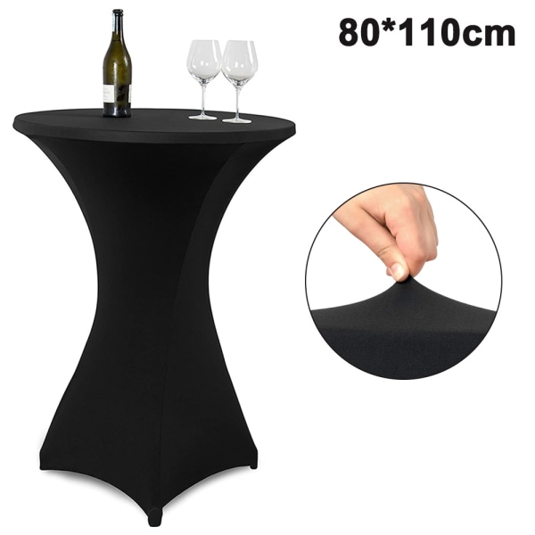 Cocktail Round Table Cover Tettsittende Stretch Bordduk