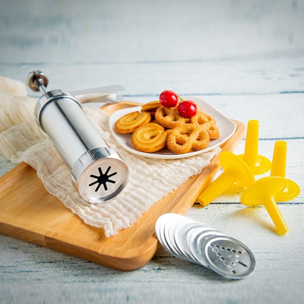 Kjeksmaskin, Kjekskanon, Rustfritt stål Biscuit Press