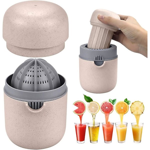Manuell Juicer Sitrus Sitron Appelsin Håndpresser Hånd Juicer Sitruspresser Manuell Hånd Juicer Lokk Rotasjon Trykk Antiskli Reamer Med Sil Og C