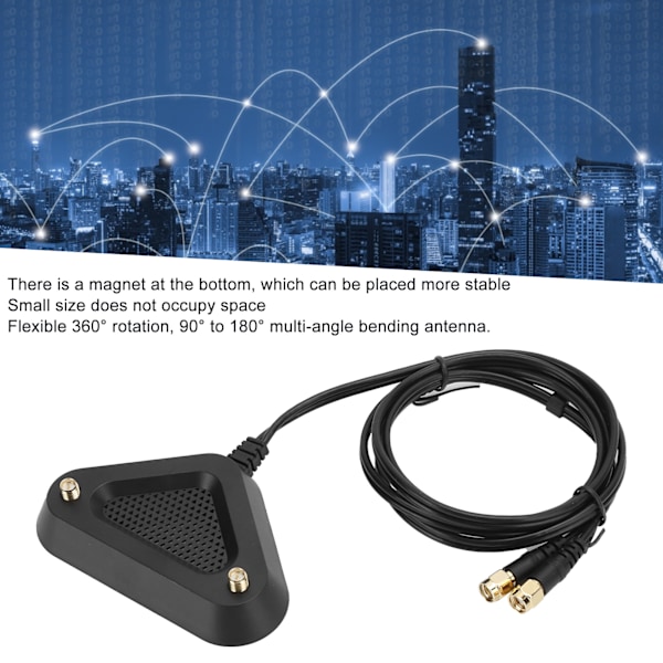 Antenne magnetisk base dock RP-SMA hunn til RP-SMA hunn forlengelseskabel fast brakett (forlengelseskabel base)