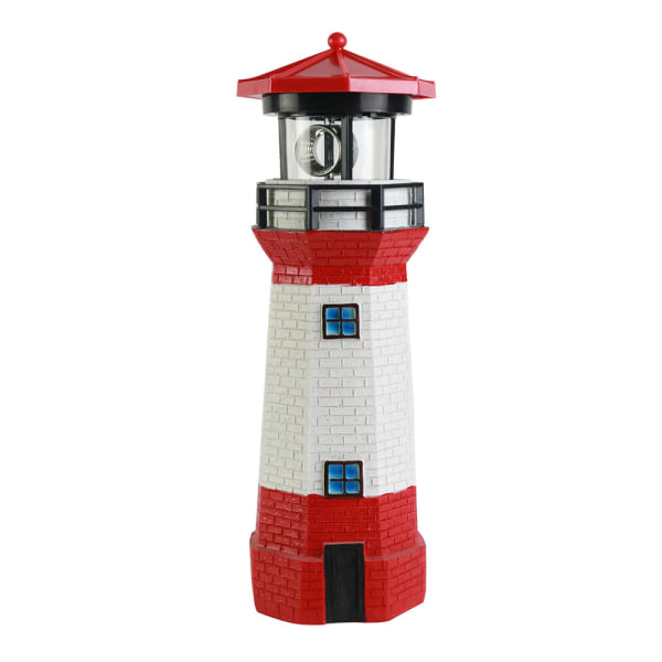 LED-lys med roterende lys - Solar Beacon Light Outdoor Deco